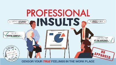 Cover for Books by Boxer · Professional Insults: Desktop Flipbook (Hardcover Book) (2024)