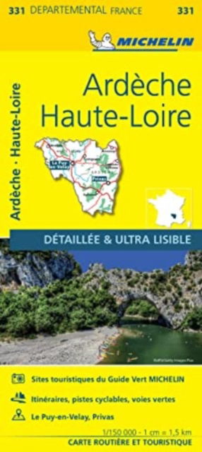 Ardeche, Haute-Loire - Michelin Local Map 331 - Michelin - Bøger - Michelin Editions des Voyages - 9782067202337 - 28. september 2023