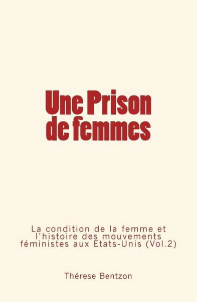Cover for Thérèse Bentzon · Une Prison de femmes (Paperback Book) (2016)