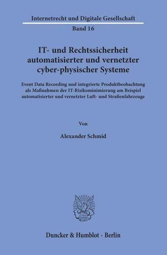 Cover for Schmid · IT- und Rechtssicherheit automat (Buch) (2019)
