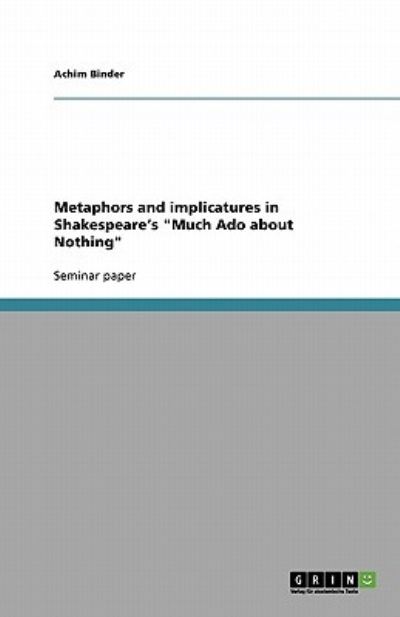 Cover for Binder · Metaphors and implicatures in Sh (Book) (2008)