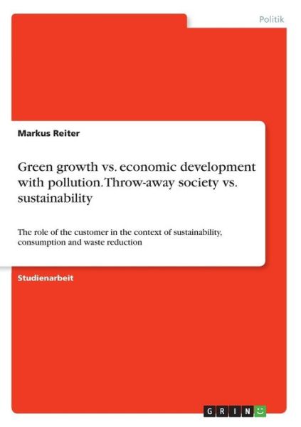 Cover for Reiter · Green growth vs. economic develo (Book) (2016)