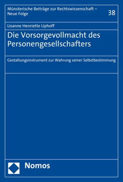 Cover for Uphoff · Die Vorsorgevollmacht des Person (Buch) (2016)