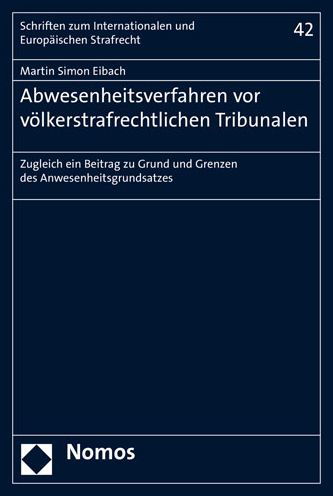 Cover for Eibach · Abwesenheitsverfahren vor völker (Book) (2020)