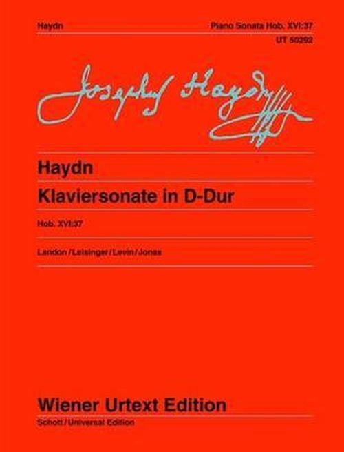 Klaviersonate D-Dur Hob. Xvi:37 - Joseph Haydn - Libros - Wiener Urtext Edition, Musikverlag Gesmb - 9783850557337 - 15 de agosto de 2012