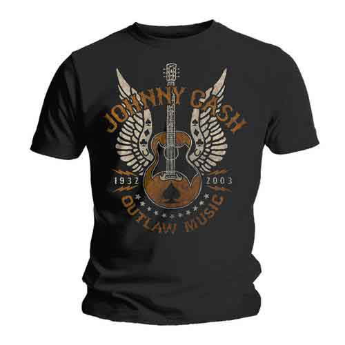 Johnny Cash Unisex T-Shirt: Outlaw - Johnny Cash - Koopwaar - Bravado - 5055979990338 - 