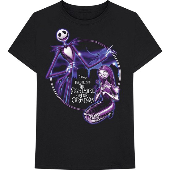 The Nightmare Before Christmas Unisex T-Shirt: Purple Graveyard - Nightmare Before Christmas - The - Koopwaar -  - 5056368634338 - 