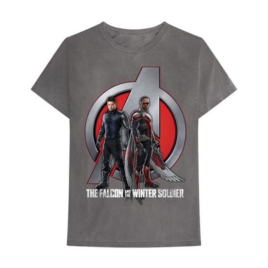 Cover for Marvel Comics · Marvel Comics Unisex T-Shirt: Falcon &amp; Winter Soldier A Logo (T-shirt) [size M] [Grey - Unisex edition]