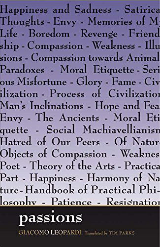 Passions - The Margellos World Republic of Letters - Giacomo Leopardi - Książki - Yale University Press - 9780300186338 - 13 listopada 2014