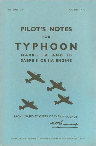 Cover for Air Ministry · Typhoon IA &amp; IB Pilot's Notes: Air Ministry Pilot's Notes (Paperback Bog) [Facsimile of 1941 edition] (1972)