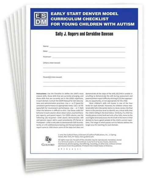 Cover for Rogers, Sally J. (University of California, United States) · Early Start Denver Model Curriculum Checklist for Young Children with Autism, Set of 15 Checklists, Each a 16-Page Two-Color Booklet (Paperback Book) (2010)