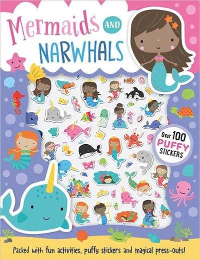 Cover for Make Believe Ideas · Mermaids and Narwhals - Puffy Sticker Book (Paperback Book) (2019)