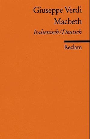 Cover for Giuseppe Verdi · Reclam UB 08333 Verdi.Macbeth,Ital.-Dt. (Book)