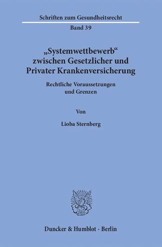 Cover for Sternberg · »Systemwettbewerb« zwischen G (Buch) (2015)