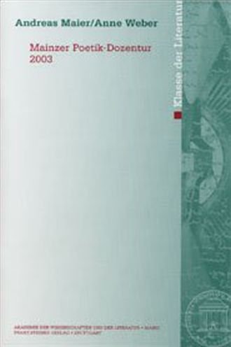 Cover for Andreas Maier · Mainzer Poetik-Dozentur 2003 (Bok) (2004)