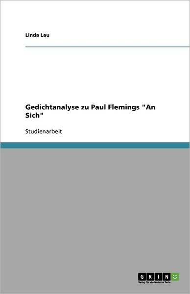 Cover for Lau · Gedichtanalyse zu Paul Flemings &quot;An (Book) (2010)