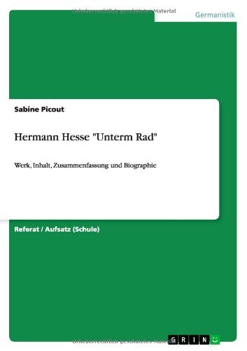 Cover for Sabine Picout · Hermann Hesse Unterm Rad (Pocketbok) [German edition] (2012)