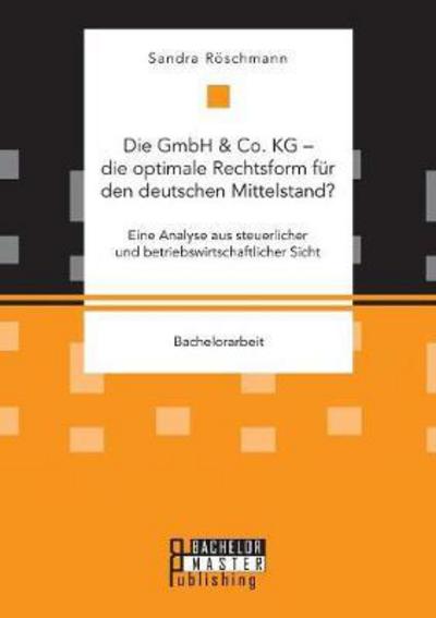 Cover for Röschmann · Die GmbH &amp; Co. KG - die optim (Book) (2016)