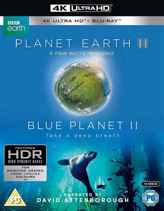 Cover for Planet Earth II  Blue Planet II Boxset UHD · Blue Planet II And Planet Earth II (Blu-ray) (2018)