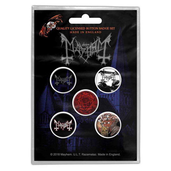 Mayhem Button Badge Pack: De Mysteriis Dom Sathanas - Mayhem - Marchandise - PHM - 5055339788339 - 28 octobre 2019