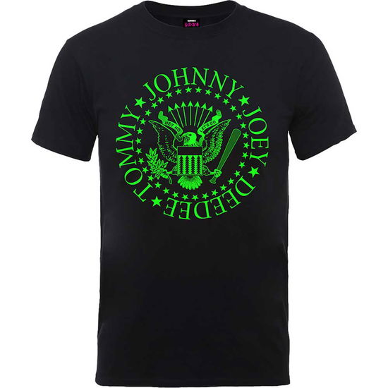 Ramones Unisex T-Shirt: Green Seal - Ramones - Koopwaar - Merch Traffic - 5056170623339 - 