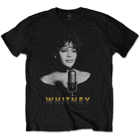 Cover for Whitney Houston · Whitney Houston Unisex T-Shirt: Black &amp; White Photo (Black) (T-shirt) [size M] [Black - Unisex edition] (2019)