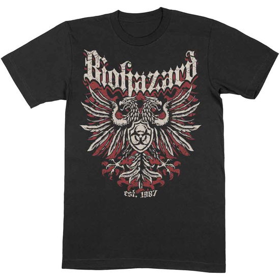 Biohazard Unisex T-Shirt: Crest - Biohazard - Merchandise -  - 5056368695339 - 