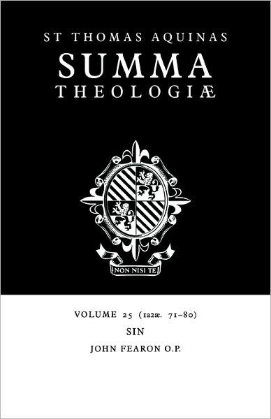 Cover for Thomas Aquinas · Summa Theologiae: Volume 25, Sin: 1a2ae. 71-80 (Paperback Book) (2006)