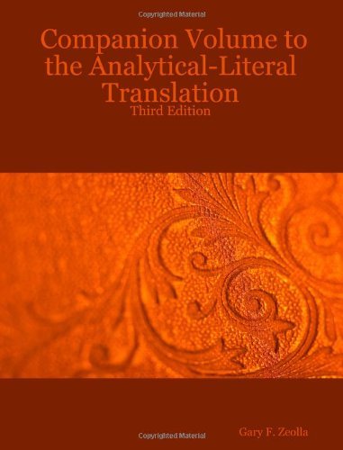 Cover for Gary F. Zeolla · Companion Volume to the Analytical-Literal Translation: Third Edition (Taschenbuch) (2007)