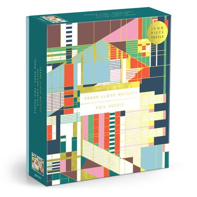 Cover for Galison · Frank Lloyd Wright Hillside Curtain 1500 Piece Foil Puzzle (GAME) (2024)