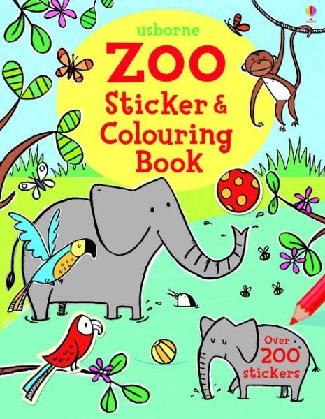 Zoo Sticker and Colouring Book - Sticker and Colouring Book - Jessica Greenwell - Książki - Usborne Publishing Ltd - 9781409584339 - 1 listopada 2014