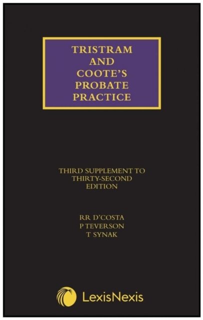 Cover for Roland D'Costa · Tristram and Coote's Probate Practice Third Supplement to the 32nd edition (Paperback Book) (2023)