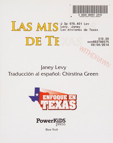 Las Misiones de Texas (the Missions of Texas) - Kerri O'Donnell - Books - Rosen Publishing Group, Inc - 9781477750339 - July 30, 2013