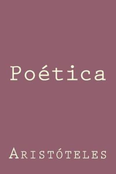 Cover for Aristoteles · Poetica (Taschenbuch) (2016)