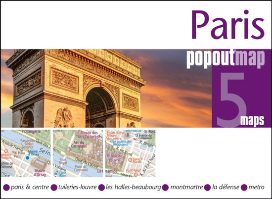 Cover for Popout Map · Paris PopOut Map: Pocket-sized, pop up, city map of Paris - PopOut Maps (Kort) (2025)