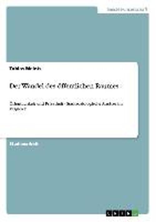 Cover for Meints · Der Wandel des öffentlichen Raum (Book) [German edition] (2008)