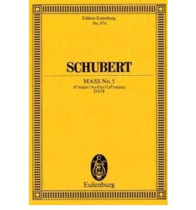 Cover for Franz Schubert · Mass No 5 Ab Major D 678 (Paperback Bog) (1985)