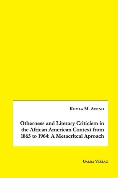 Cover for Avono · Otherness and Literary Criticism (Bok) (2018)