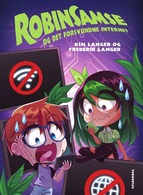 Cover for Kim Langer; Frederik Langer · Robinsamse: RobinSamse og det forsvundne internet (Innbunden bok) [1. utgave] (2023)