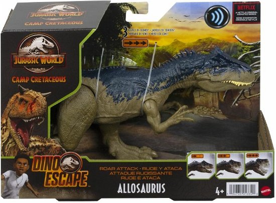 Cover for Mattel · Jurassic World Dino Escape - Roar Attack Allosaurus (Spielzeug) (2022)