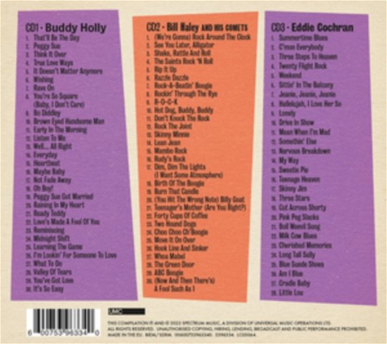 Cover for Dreamboats Petticoats B Holly B Haley E Cochran · Dreamboats &amp; Petticoats Presents...Buddy Holly /Bill Haley &amp; His Comets / Eddie Cochran (CD) (2022)