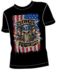 Cover for Guns N' Roses · Skull Flag Black Ts (TØJ) [size S] (2008)
