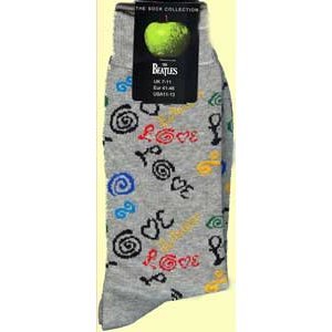 Cover for The Beatles · The Beatles Unisex Ankle Socks: Love (UK Size 7 - 11) (Bekleidung) [size M] [Grey - Unisex edition]