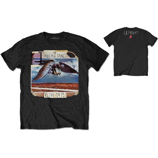 The Rolling Stones Unisex T-Shirt: LA Friday (Back Print) - The Rolling Stones - Merchandise - Bravado - 5055979979340 - 
