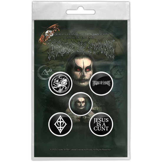 Cradle Of Filth Button Badge Pack: Hammer Of The Witches / Dani - Cradle Of Filth - Fanituote -  - 5056365726340 - 