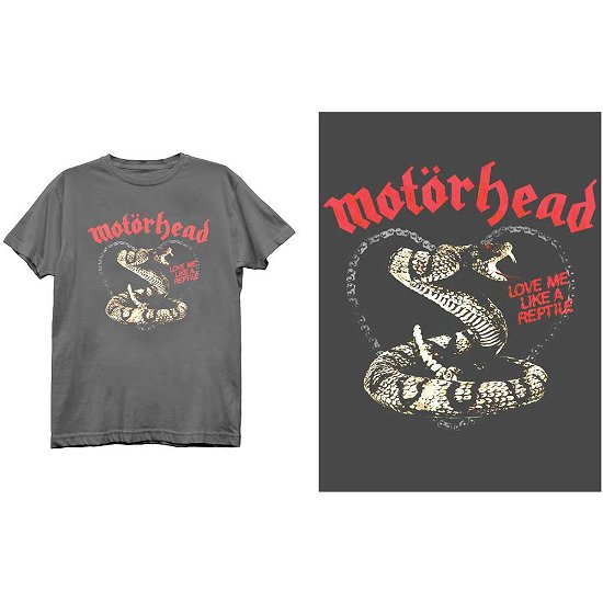 Motörhead · Motorhead Unisex T-Shirt: Love Me Like A Reptile (T-shirt) [size M] [Grey - Unisex edition]