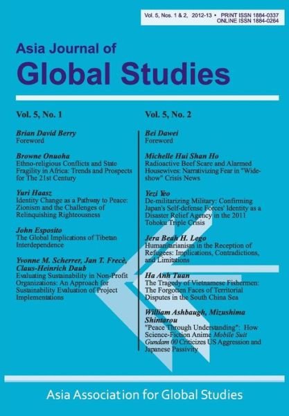 Cover for Derrick M Nault · Asia Journal of Global Studies: Vol. 5, Nos. 1-2 (Paperback Book) (2013)