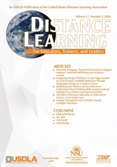 Cover for Michael Simonson · Distance Learning (Pocketbok) (2020)