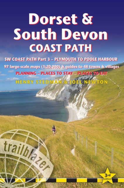 Cover for Henry Stedman · Dorset and South Devon Coast Path - guide and maps to 48 towns and villages with large-scale walking maps (1:20 000): Plymouth to Poole Harbour - Planning, places to stay and places to eat (Pocketbok) [3 New edition] (2023)