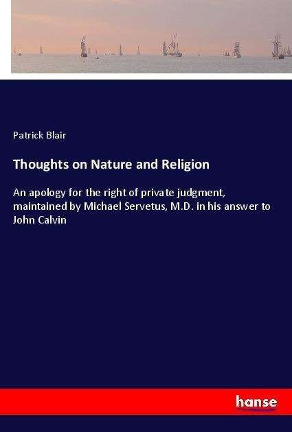 Cover for Blair · Thoughts on Nature and Religion (Book)